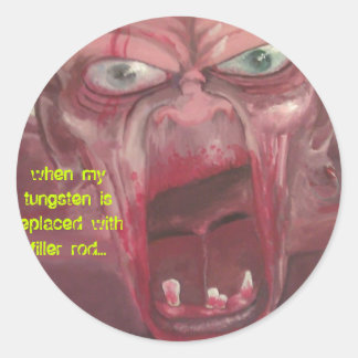 hård dekal runt klistermärke