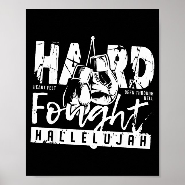 Hard Fought Hallelujah Praise Jesus Bible Verse Ch Poster (Framsidan)