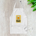 HARD! Funny Hårdkokt Egg Humor Förkläde<br><div class="desc">Koka upp lite skratt i köket med den här plattan som innehåller en våt kokt äggklippa och den roliga frasen "BOILED HARD!" under. Perfekt för köksmästare, matbröd, brunch älskare och alla som har en smart pun. Den här lekande apron ger dig personlighet i matvanan. Underbar för grillning, gräddning eller hotell...</div>