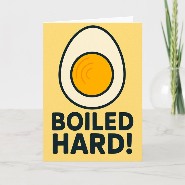 HARD! Funny Hårdkokt Egg Humor Kort (Skapare uppladdad)