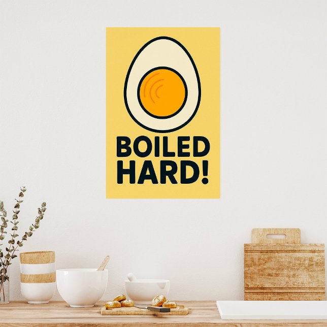HARD! Funny Hårdkokt Egg Humor Poster (Skapare uppladdad)