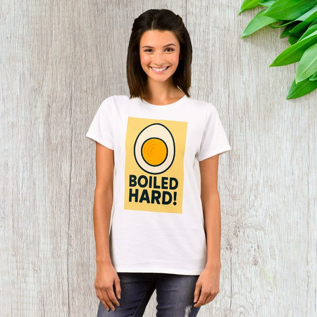HARD! Funny Hårdkokt Egg Humor T Shirt (Skapare uppladdad)