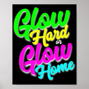 Hård glöd eller glöd, starttema 80 Party Tee Poster