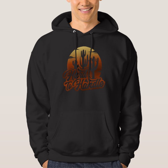 Hård hantering av växtpots Cactus Retro Vinta Hoodie (Framsida)