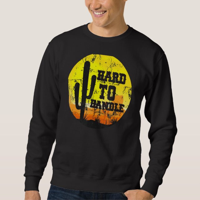 Hård hantering av växtpots Cactus Retro Vinta Lång Ärmad Tröja (Framsida)