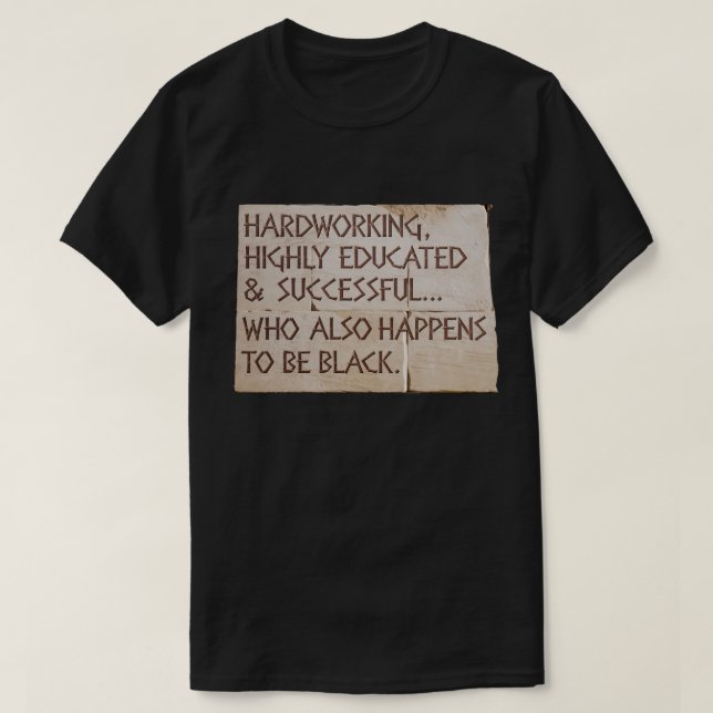 Hård, högutbildad...svart t shirt (Design framsida)