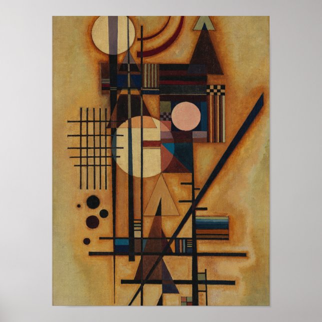 Hård i mjuk form 1927 av Wassily Kandinsky Poster (Framsidan)