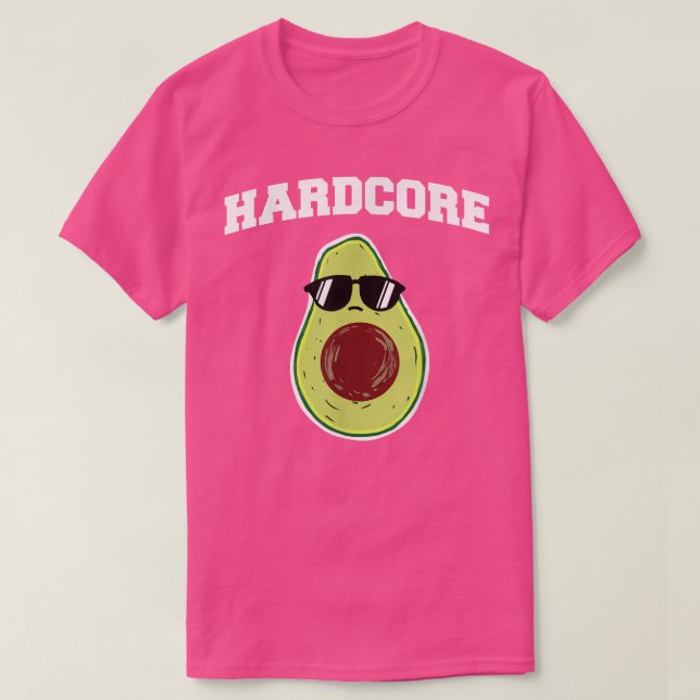 Hård kärna Avocado Funny Avocado med solglasögon48 T Shirt (Design framsida)