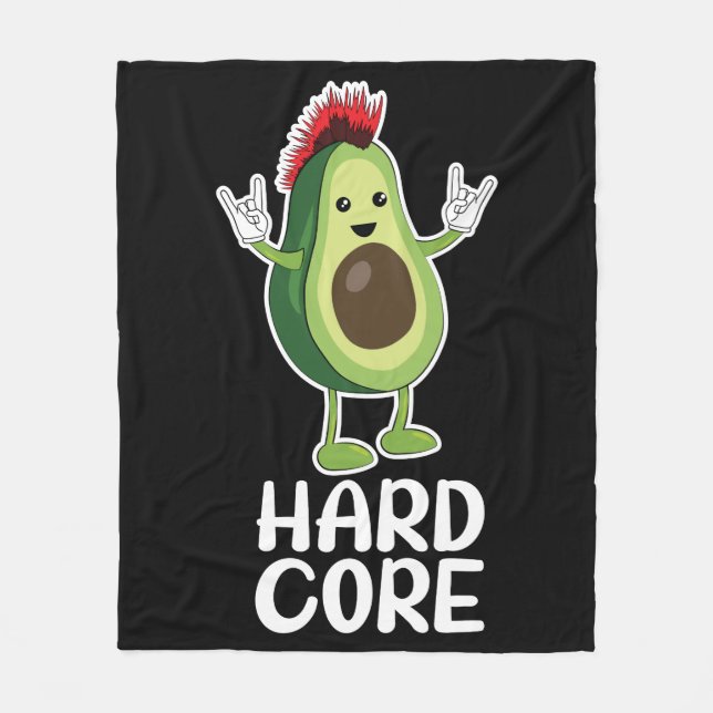 Hård kärna Avocado Funny Fleecefilt (Framsidan)