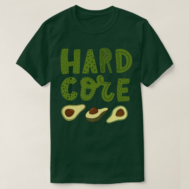 Hård kärna Avocado Funny T Shirt (Design framsida)