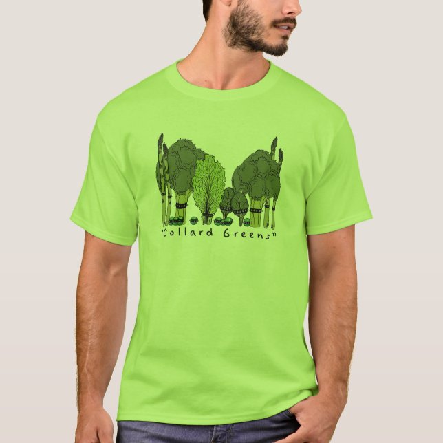 Hård kärnaCollardgröntar Tee Shirt (Framsida)