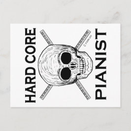 Hård kärnig Pianist Vykort