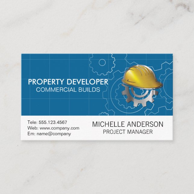 Hård konstruktionshatt | Redskap Visitkort (Framsida)