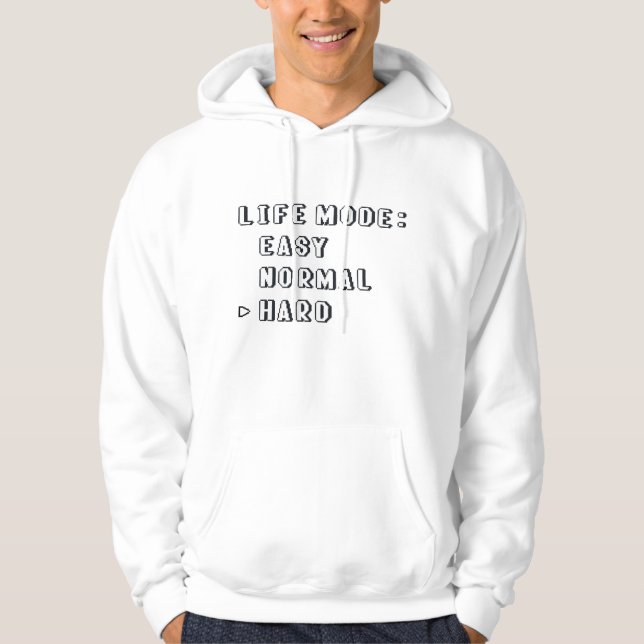 Hård livsläge hoodie (Framsida)