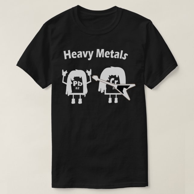 Hård Metall-kemi Periodic Bord Sten Roll Mu T Shirt (Design framsida)