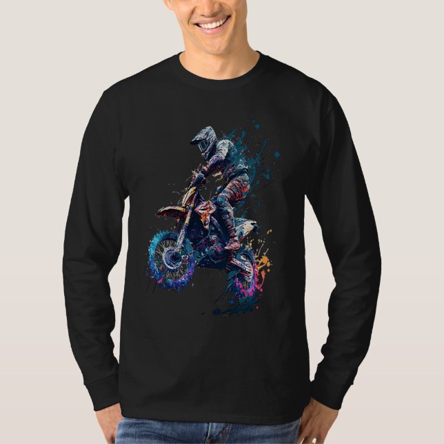 Hard motocross riders Offroad action T Shirt (Framsida)