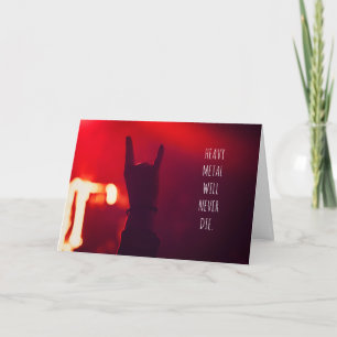 Hård musik från Metall kommer aldrig att dö på föd Kort