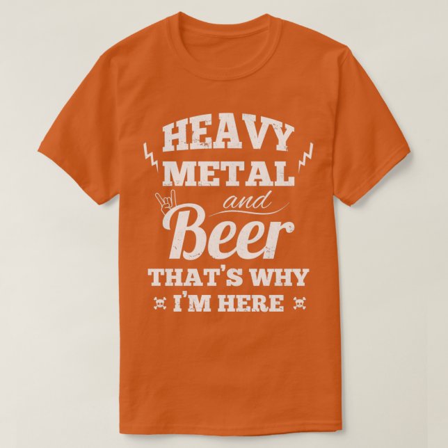 Hård musik och öl från metall t shirt (Design framsida)