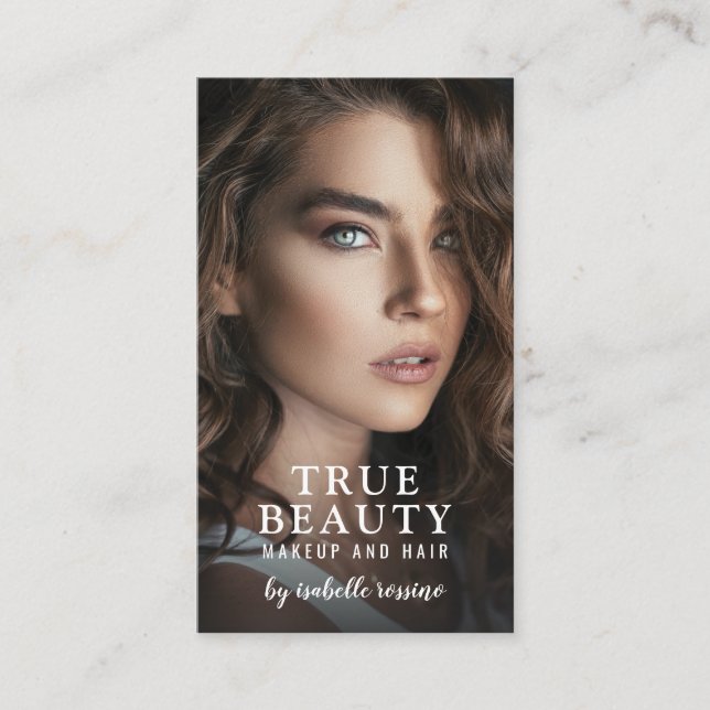Hård- och Makeup-fotoAffärskort Visitkort (Framsida)