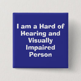 Hard of Hearing and Visually Impaired Person Blue Knapp