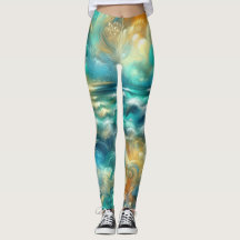 Hård Pastel Teckning Abstrakt Ocean