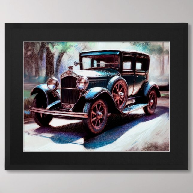 Hård Pastel Teckning Antique Träd Poster (Skapare uppladdad)