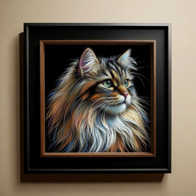 Hård Pastel Teckning Cat Poster (Skapare uppladdad)