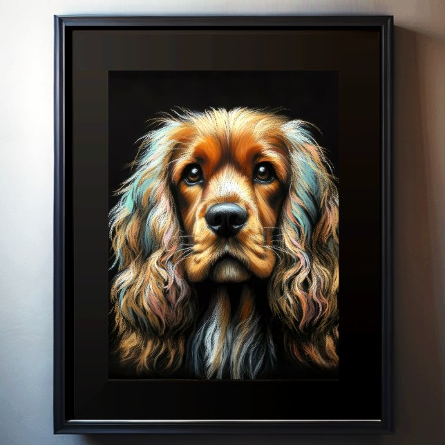 Hard Pastel Teckning Cocker Spain Poster (Skapare uppladdad)
