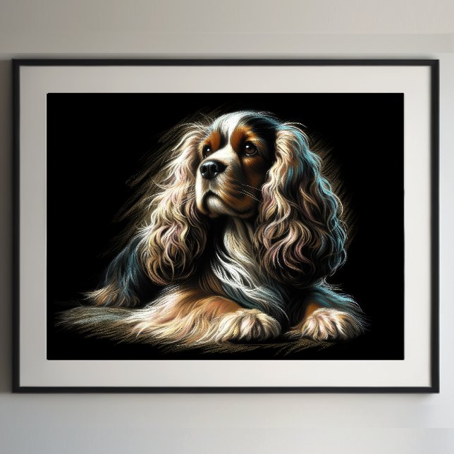 Hard Pastel Teckning Cocker Spain Poster (Skapare uppladdad)