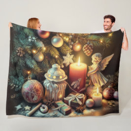 Hård Pastel Teckning-Helgdag Angel Fleecefilt