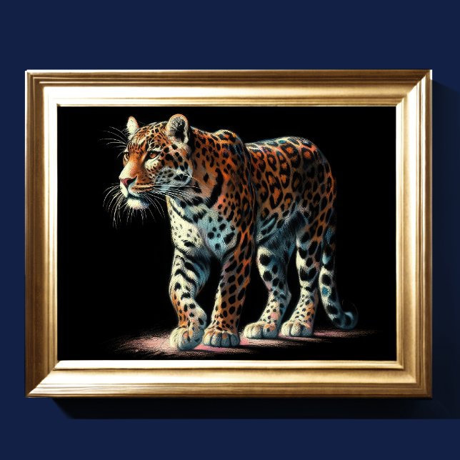 Hard Pastel Teckning Leopard Poster (Skapare uppladdad)