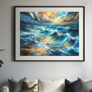Hard Pastel Teckning Stormy Vinkarare Poster