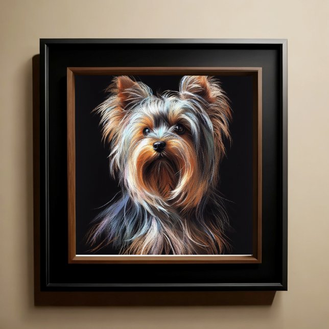 Hard Pastel Teckning Yorkshire Terrier Yorkie Poster (Skapare uppladdad)