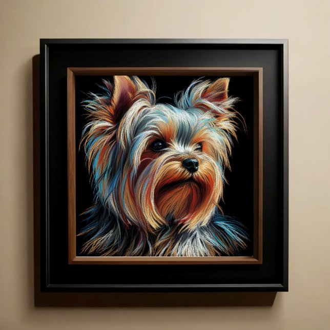 Hard Pastel Teckning Yorkshire Terrier Yorkie Poster (Skapare uppladdad)