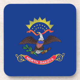 Hård plast underlägg med flagga av North Dakota