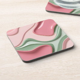 Hard plastic coaster in stylish graphic underlägg