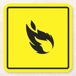 Hård plastisk Underlägg med etikettsäkerhetsskylt