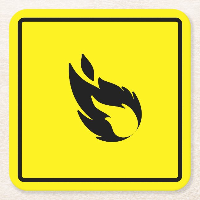 Hård plastisk Underlägg med etikettsäkerhetsskylt (Framsidan)