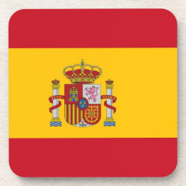 Hård plastunderlägg med flagga av Spanien Underlägg