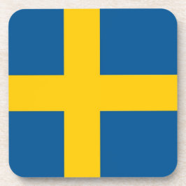 Hård plastunderlägg med flagga av Sverige Underlägg