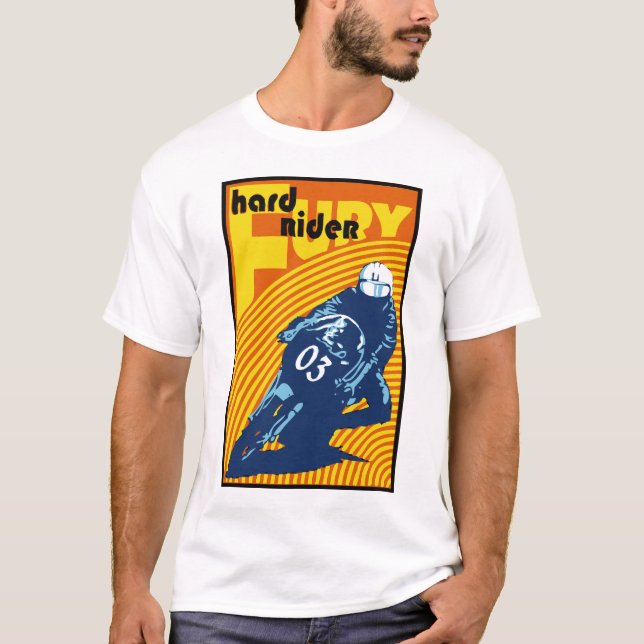 Hård ryttare för raseri t shirt (Framsida)