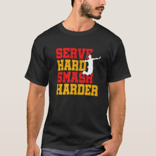 hård Smash Harder Badminton Player Shuttleco T Shirt