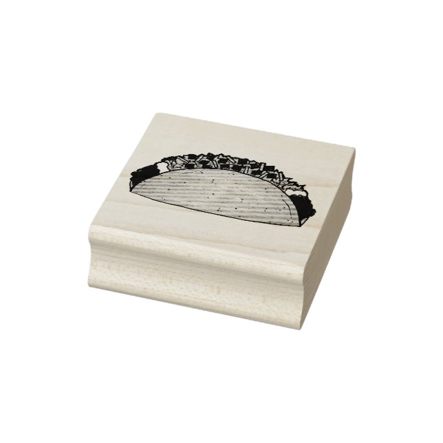 Hård Snäcka Beef Maj Taco Mexican Tex Mex Food Stämpel (Stämpel)