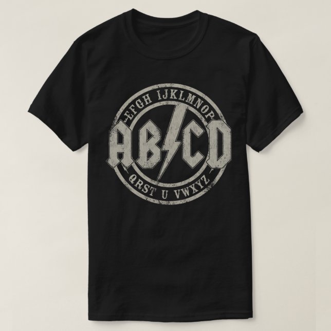 Hård Sten-alfabet T Shirt (Design framsida)