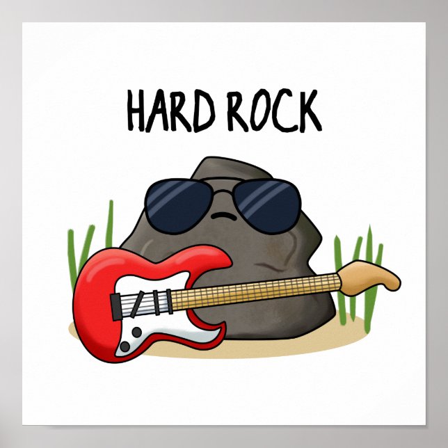 Hard Sten Funny Geology Music Pun Poster (Framsidan)
