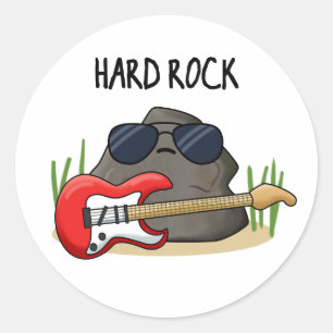 Hard Sten Funny Geology Music Pun Runt Klistermärke