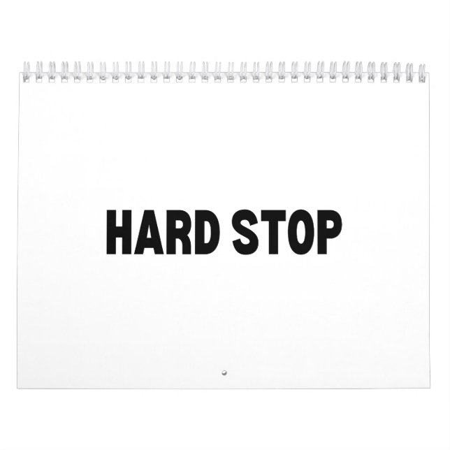 Hård Stopp | Minimalistisk Väggkalender Kalender (Omslag)