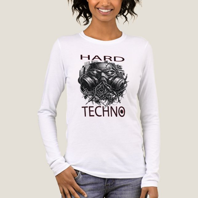 Hård Techno Design T Shirt (Framsida)