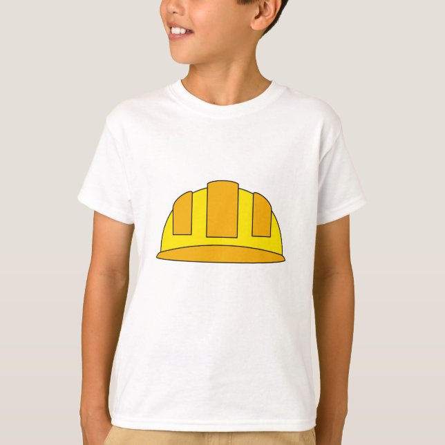 Hård Tecknad för gult T Shirt (Framsida)