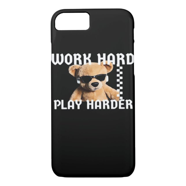 Hård uppspelning - Nalle klassiskt Case-Mate iPhone Skal (Baksida)